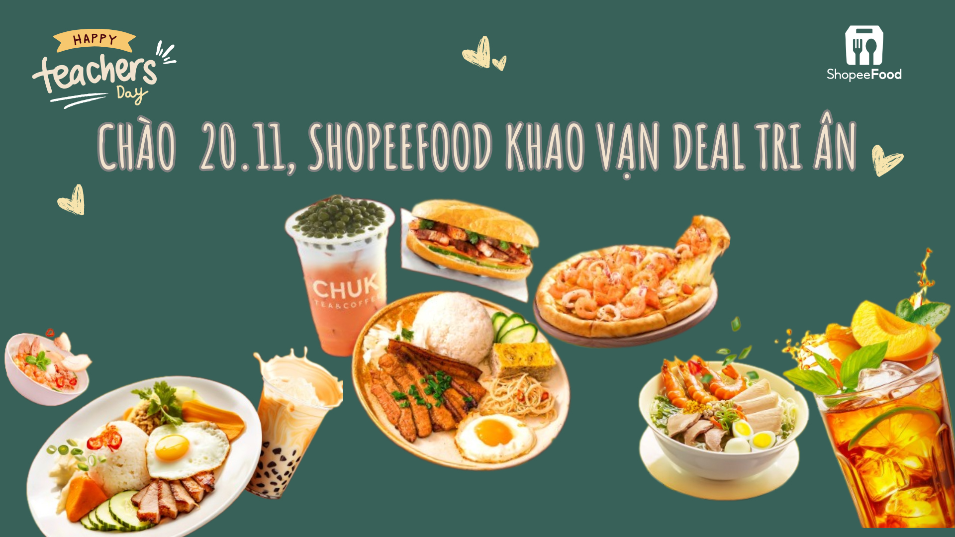  20.11 cận kề, có ShopeeFood tung “Vạn Deal Tri Ân” thay lời muốn nói