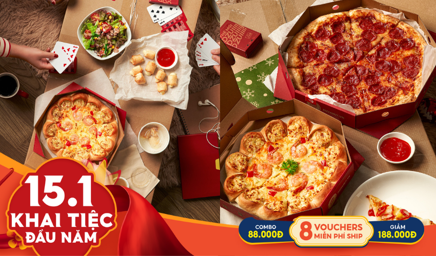  Mở tiệc khai Xuân, Pizza Hut “lì xì” loạt deal giảm 50% độc quyền trên ShopeeFood